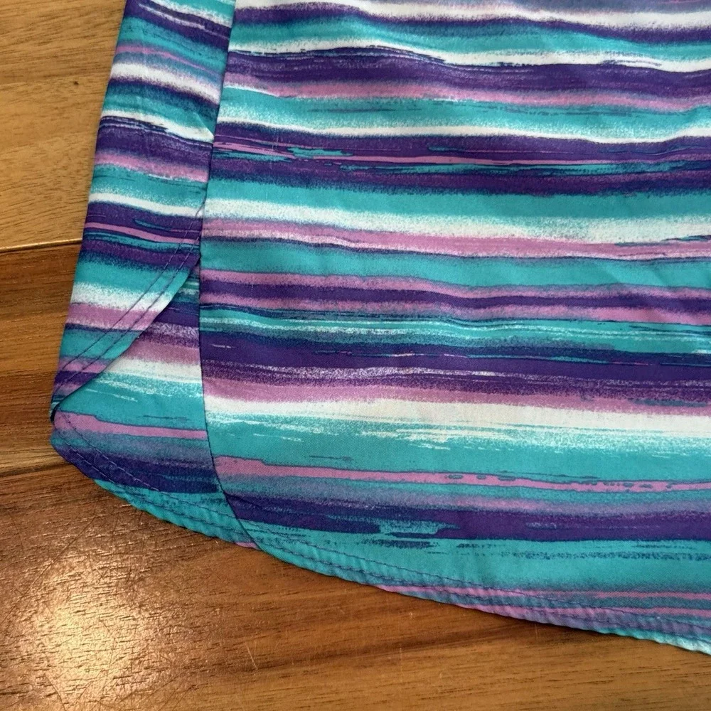 Athletic Works DriWorks Girls Active Running Shorts Purple Teal Lined Size 14/16